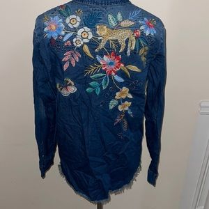 Embroidered Denim Shirt